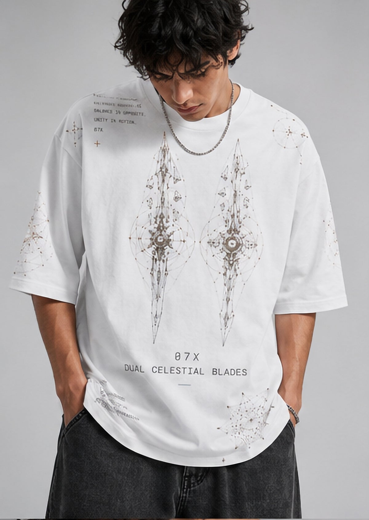 Eclipse Twin Blades Oversized Tee