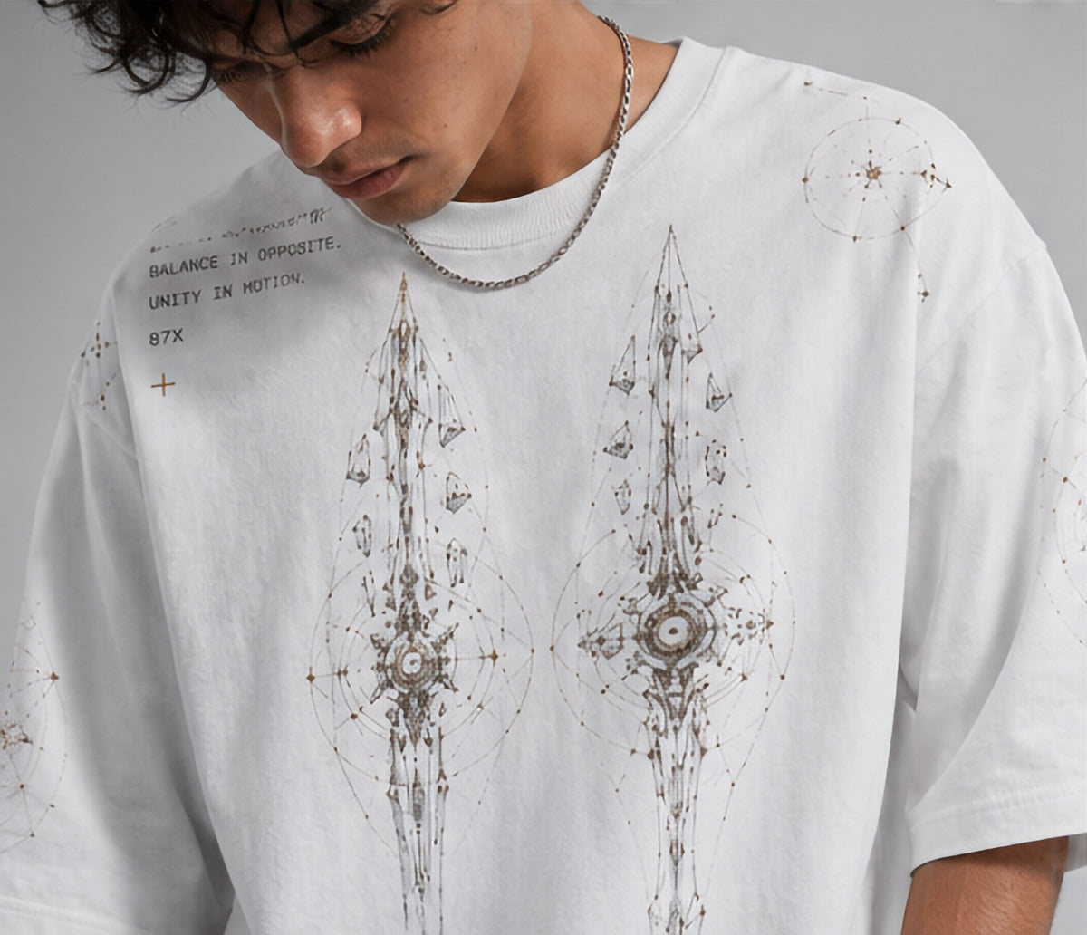 Eclipse Twin Blades Oversized Tee