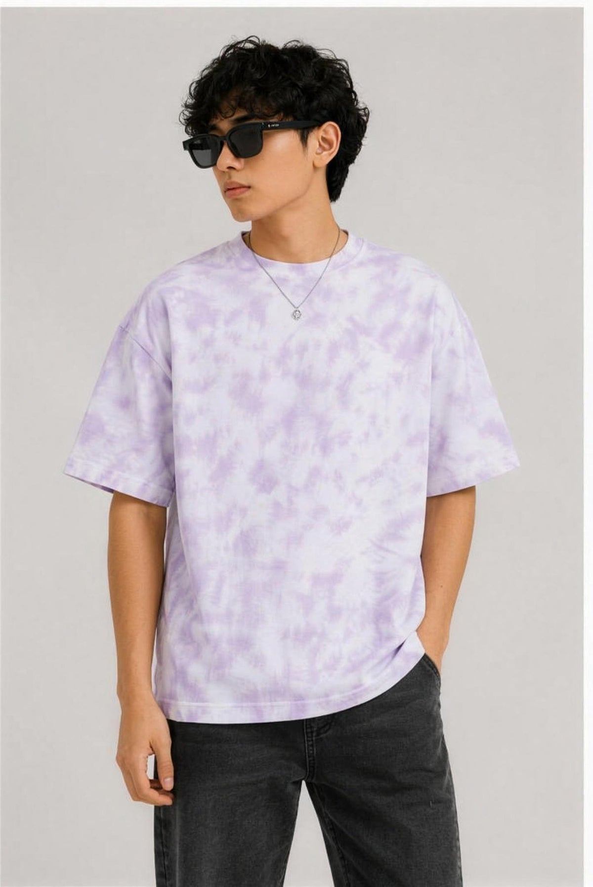 Plain Unisex Tie Dye Oversized T-Shirt