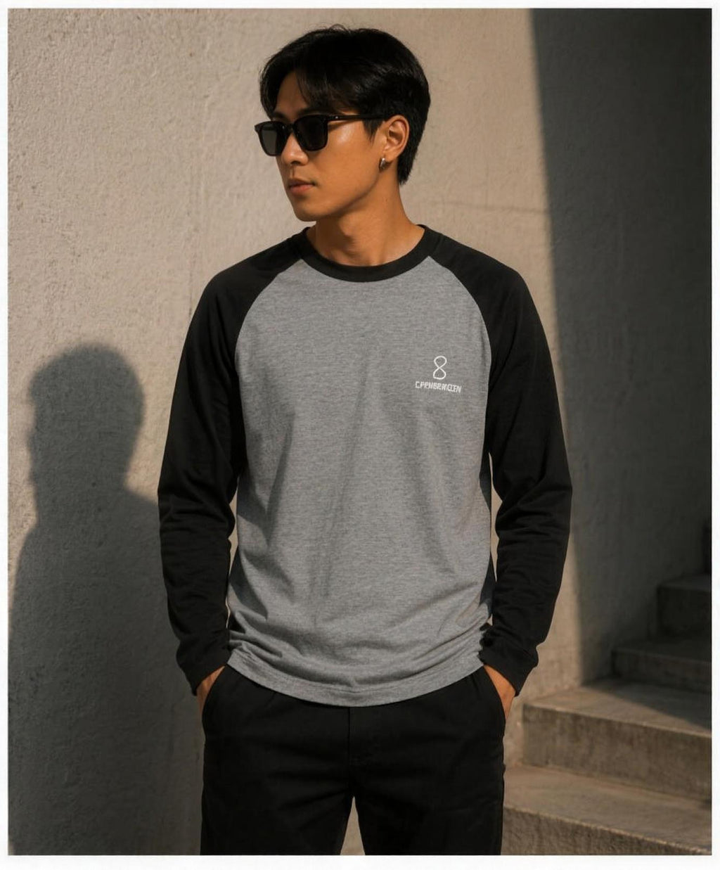 Plain Unisex Raglan T-Shirt