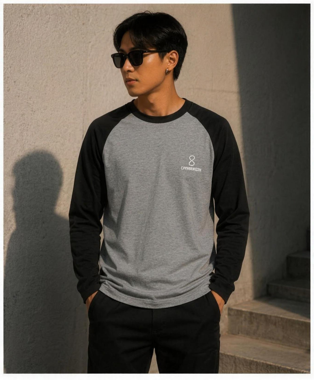 Plain Unisex Raglan T-Shirt